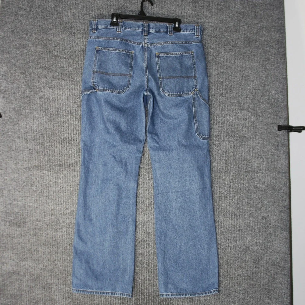 Blue Mountain‎ Carpenter Jeans Mens 36x34 Blue Workwear Denim Utility Pants Y2K